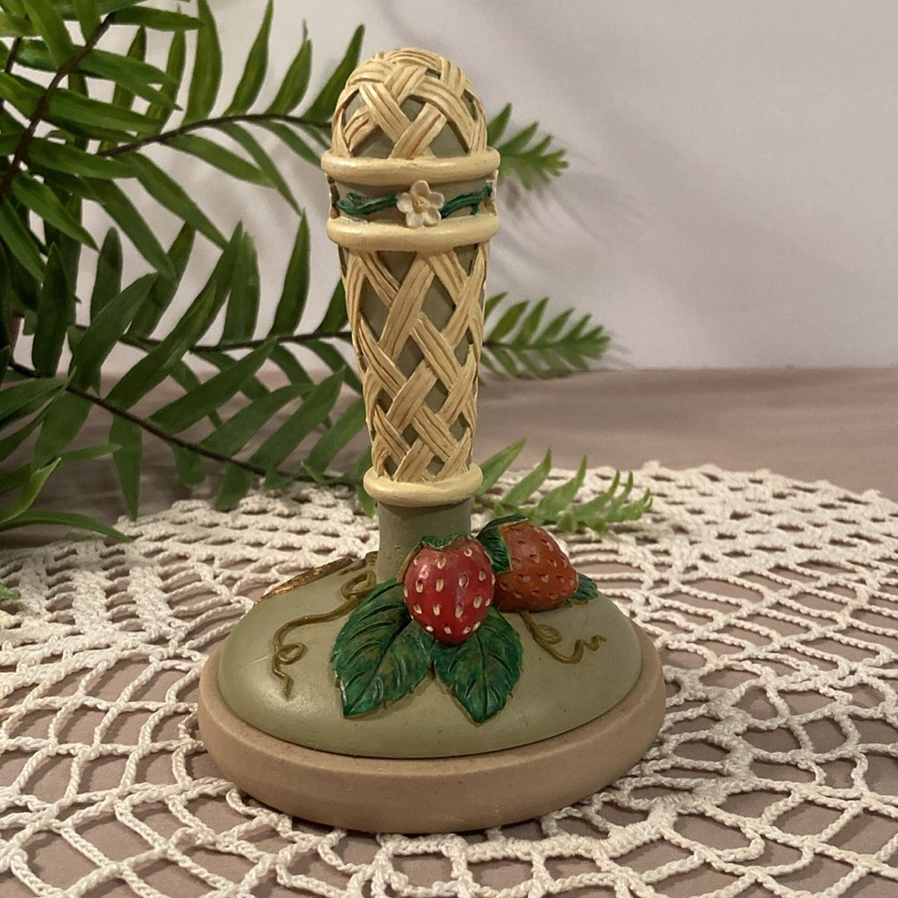 Vintage Strawberry Design Cookie Stamp Brown Bag Cookie Art 1995 - Picture 7 of 15